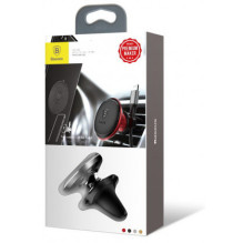 Baseus Magnetic Air Vent Car Mount Holder with Cable Clip Black Baseus Magnetic Air Vent Car Mount Holder with Cable Clip Black