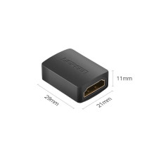 Adapteris UGREEN HDMI F, HDMI F, juodas 20107