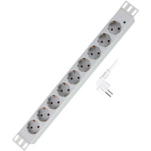 9er Steckdosenleiste 19" PDU LogiLink Hellgrau 9er Steckdosenleiste 19" PDU LogiLink Hellgrau