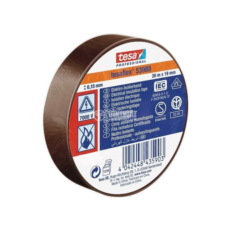 Insulating tape TESA (brown) 33m x 19mm 53988-00123-00