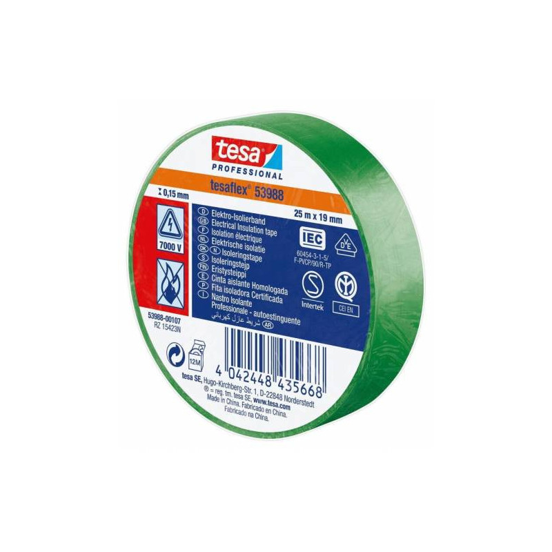 Insulating tape TESA (green) 20m x 19mm 53988-00111-00
