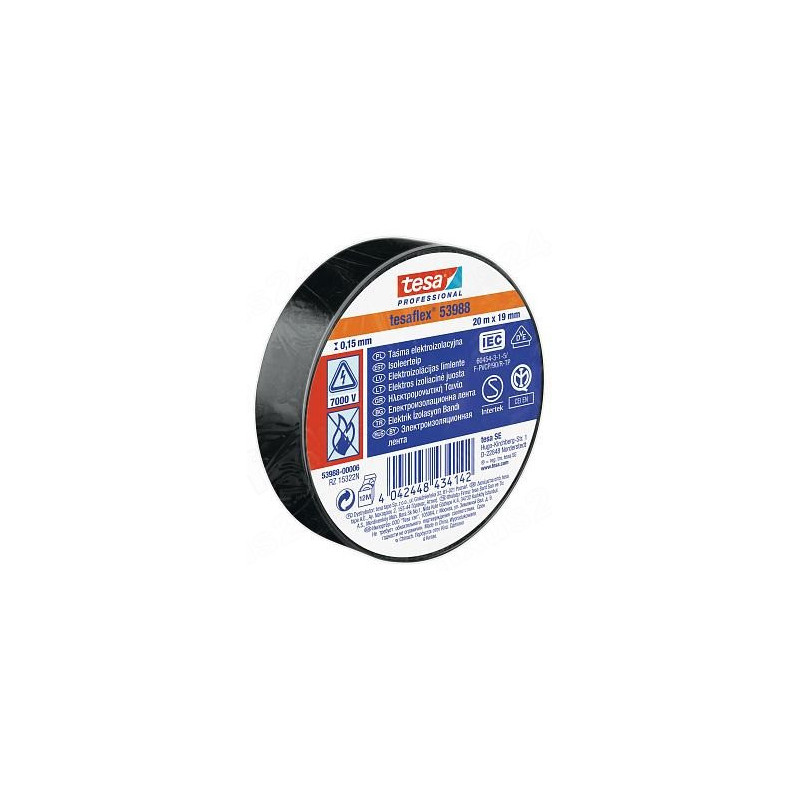 Insulating tape TESA (black) 20m x 19mm 53988-00006-00