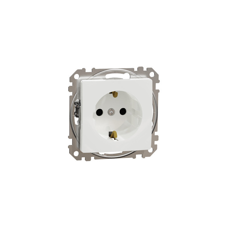 Kištukinis lizdas su įžeminimu ir apsauga nuo vaikų Schneider Electric Sedna Design SDD111022