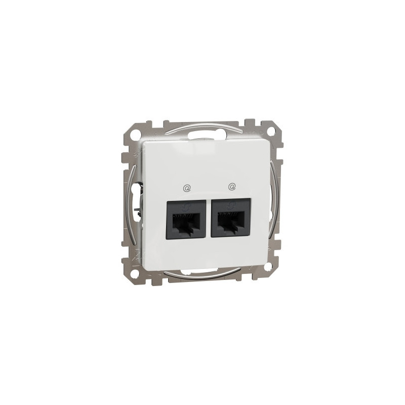 Kompiuterinis lizdas 2xRJ45 UTP cat.6 Schneider Electric Sedna Design SDD111462 (baltas)