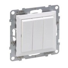 3-gang switch white with...