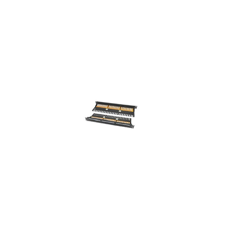 Komutacinė panelė 19" 1U UTP Cat6A LK-5008-Cat6A (24 prievadai, su kabelių laikikliu)