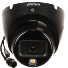 Dahua Dome IPC-HDW1639T-A-IL-0280B-S6-BLACK F2.8 (Black, 6MP, ~110°, IR+white light 30m, IP67)