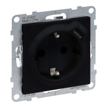 Black socket outlet with...