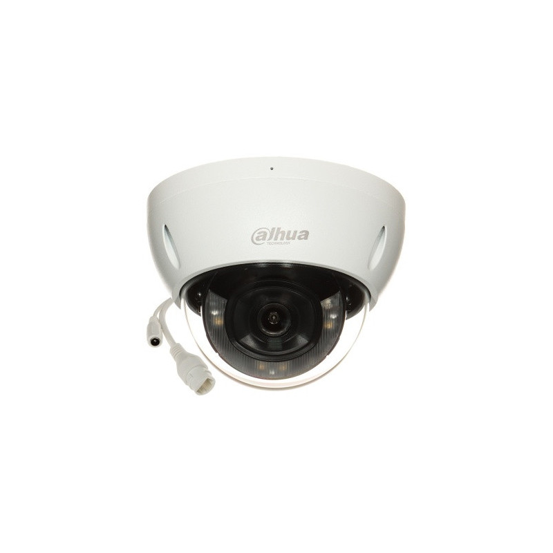 Dahua Dome IPC-HDBW2449E-S-IL-0280B (white, 4 MP, 95°, IR + LED 30m, Smart Dual Light, IP67, IK10)