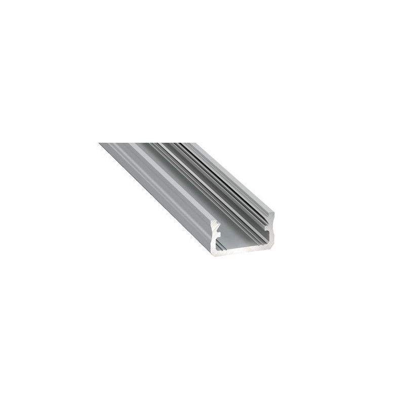 Aluminum anodized profile for Lumines LED strips A (gray, anodized, 2m)