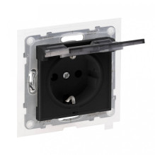 Black socket outlet with...