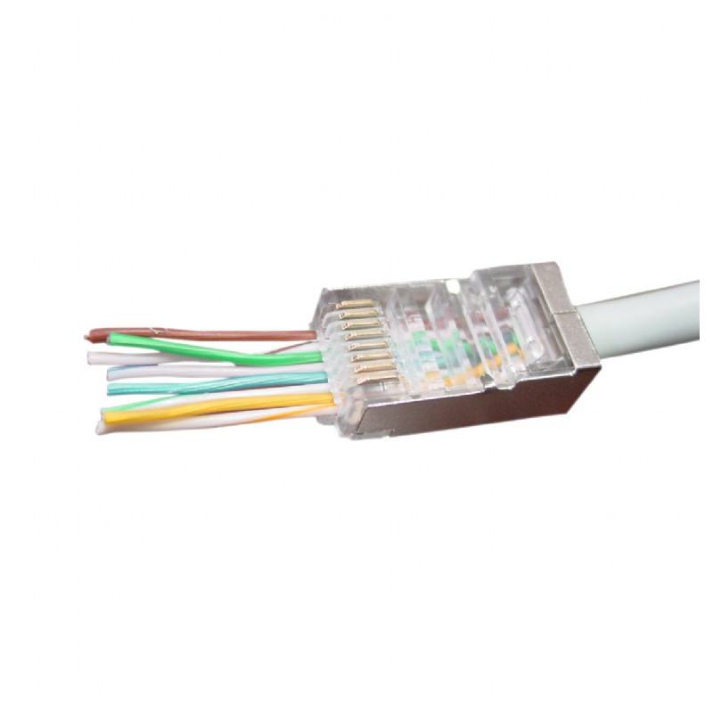 RJ45 kištukas (perkišamas, FTP, CAT5e)