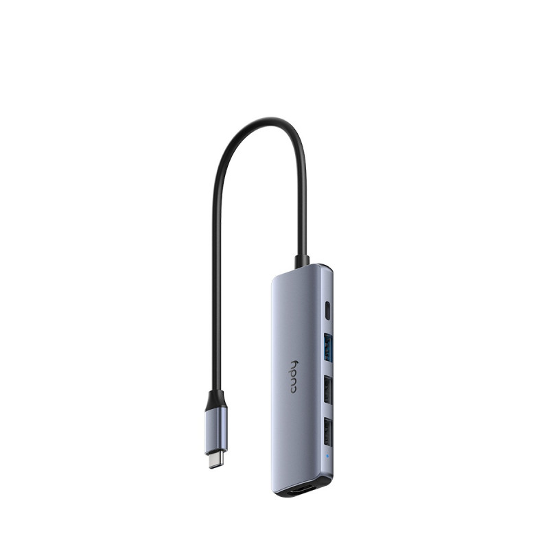 Adapteris CUDY UH405 (USB-C į 3x USB-A, 1x USB-C, 1x HDMI)