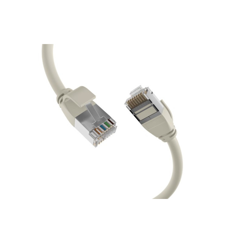 Patch cable (0.5m, U/FTP, CAT6, gray, industrial)
