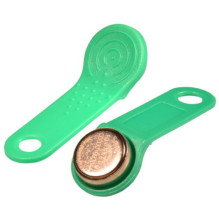 Green Dallas key iButton DS1990A-F5 with holder