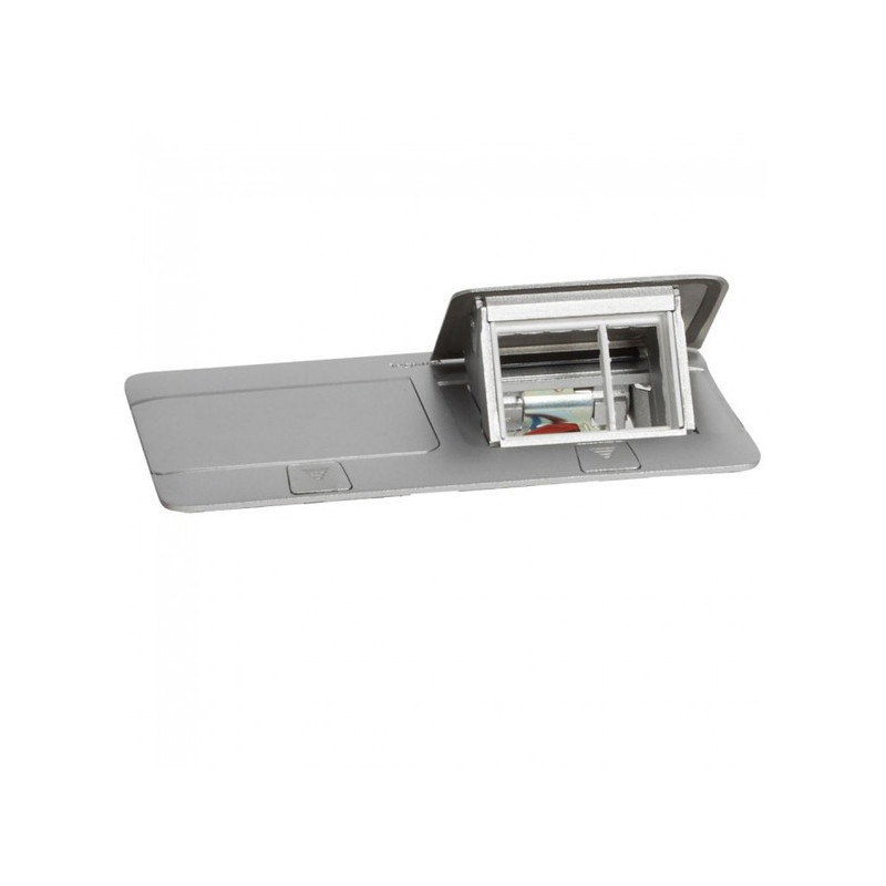 Įleidžiama modulinė dėžutė 2x4 mod. Legrand 654003 (metalinė, sidabro spalva)