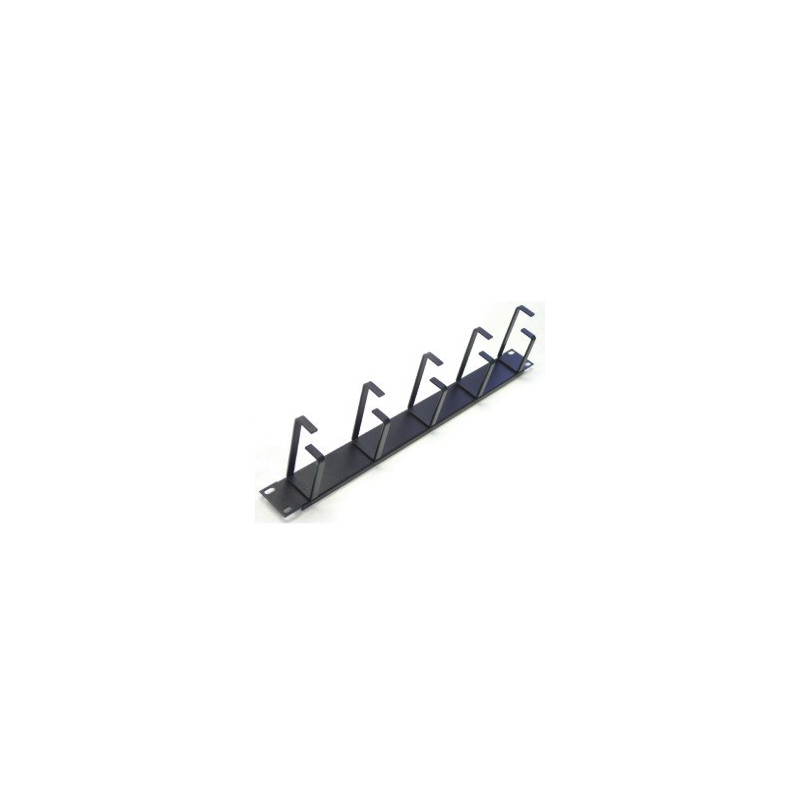 Kabelių tvarkymo panelė LK-CM-0040 19'' 1U (5 metaliniai žiedai, aukštis 65mm, be varžtų)