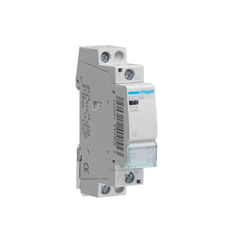 Kontaktorius Hager ESC125 (1P, 25A, 230V)