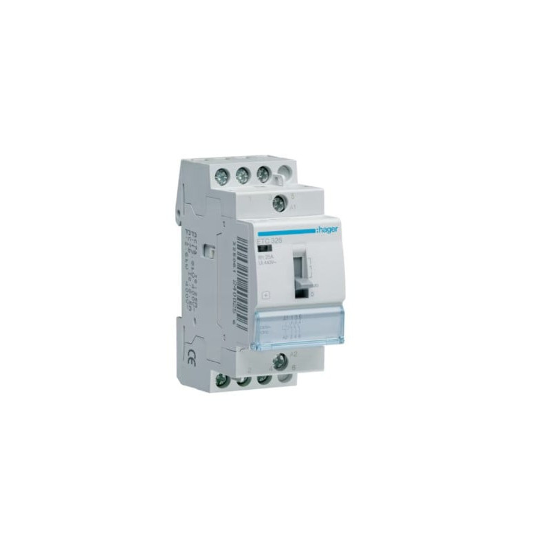 Kontaktorius Hager ETC325 (2 mod, 3P, 25A, 230V)