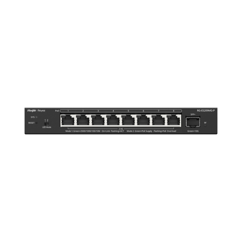9-port switch Ruijie Reyee RG-ES209MG-P (Managed)