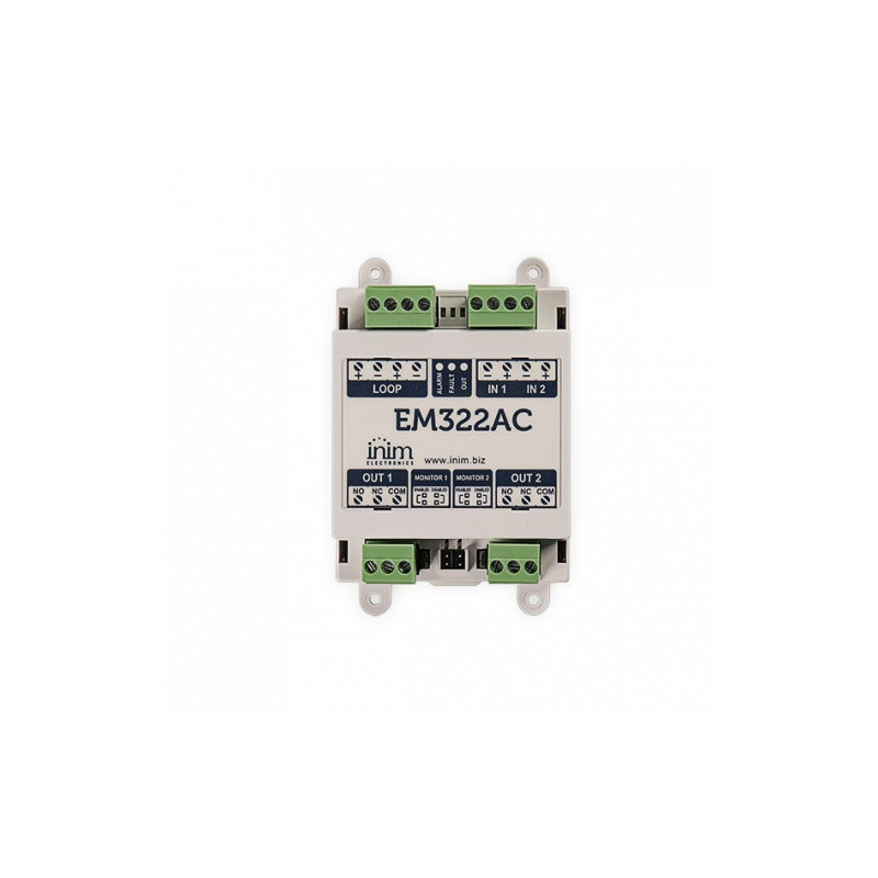 Addressable relay module Enea EM322AC (2x I / O)