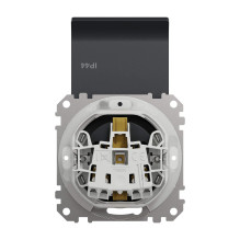 Kištukinis lizdas su įžeminimu ir dangteliu Schneider Electric Sedna Design SDD214024