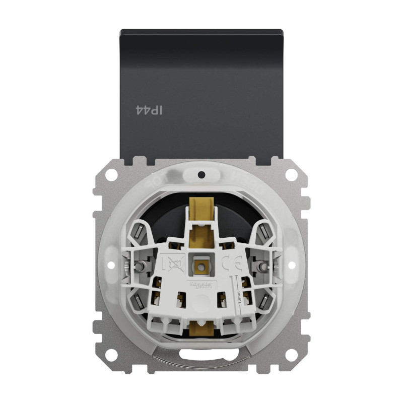 Kištukinis lizdas su įžeminimu ir dangteliu Schneider Electric Sedna Design SDD214024