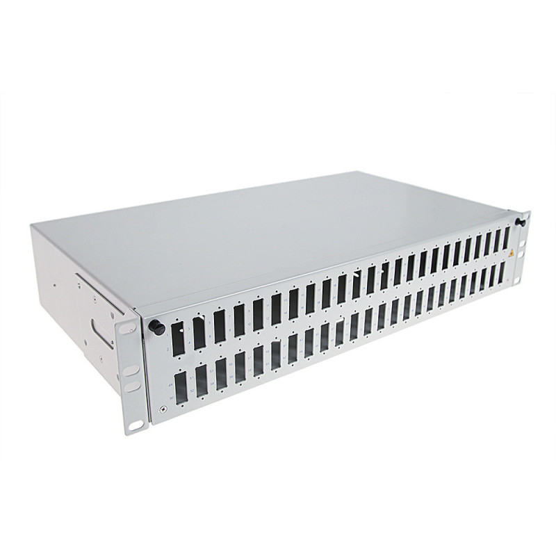 Optical patch panel 19" ODF 2U 48 SC simplex / LC duplex front panel