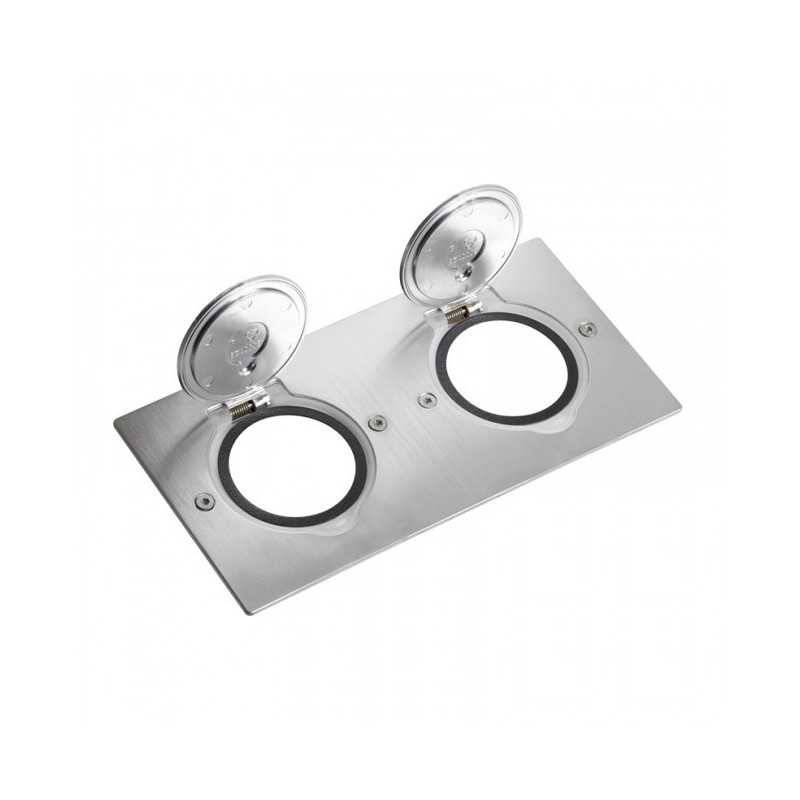 Grindinės dėžutės apdaila 2x2 mod. Legrand 089702 (nerūdijančio plieno)