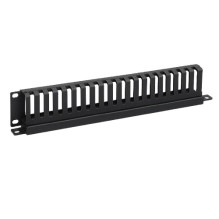 Cable management panel-comb 19" 1U LK-CM-0041 (horizontal, 24 compartments)