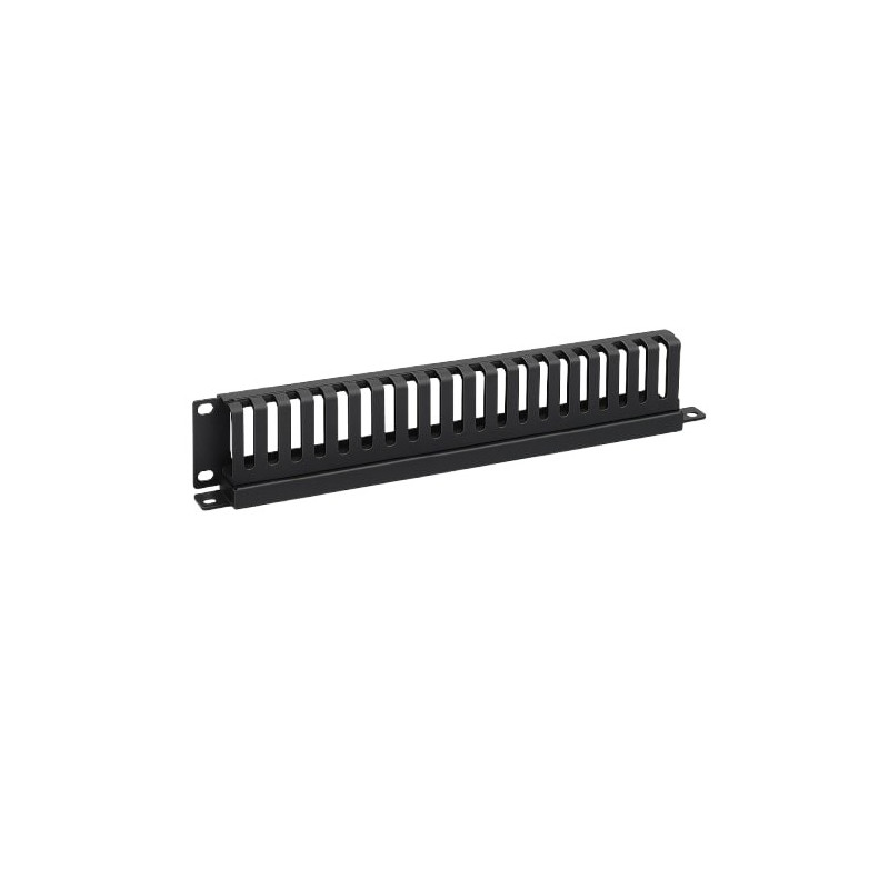 Kabelių sutvarkymo panelė-šukos 19" 1U LK-CM-0041 (horizontali, 24 skyriai)