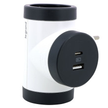 Šakotuvas + USB A + USB C...
