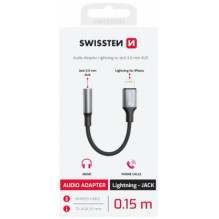 Swissten Lightning - 3.5mm AUX (73502313) Black / Gray Swissten Lightning - 3.5mm AUX (73502313) Black / Gray