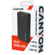 „Canyon OnPower 200“ 20000mAh 12W juodas CNS-CPB200B „Canyon OnPower 200“ 20000mAh 12W juodas CNS-CPB200B