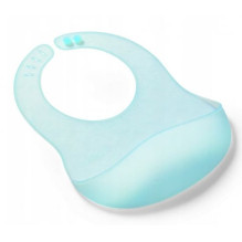 BabyOno Silicone Bib Ultrathin Blue