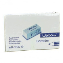 LEAN White School Office Eraser WB-526A -40 3.5cm LEAN White School Office Eraser WB-526A -40 3.5cm