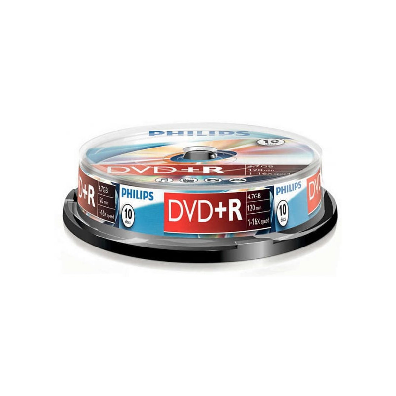 Philips DVD+R 4.7GB x16 Cake Box 10