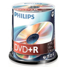 Philips DVD+R 4,7 GB x16 Cake Box 100