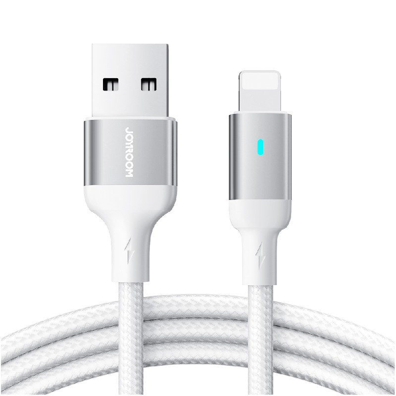 USB kabelis JOYROOM (A10) lightning (2.4A) 1.2m baltas
