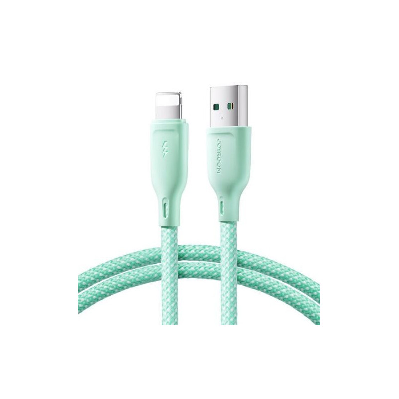 USB kabelis JOYROOM (S-A34) lightning (3A) 1m žalias