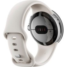 Google Pixel Watch LTE 41mm Polished Silver / Sport Band Chalk