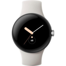 Google Pixel Watch LTE 41mm Polished Silver / Sport Band Chalk