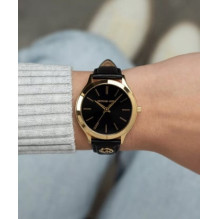 Michael Kors Slim Runway MK7553 Gold / Black Michael Kors Slim Runway MK7553 Gold / Black