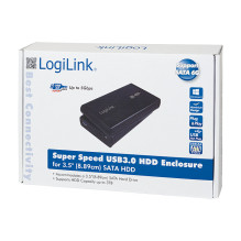 8cm SATA USB3 LogiLink juoda