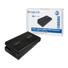 8cm SATA USB3 LogiLink juoda