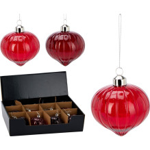 Eglutės žaisliukas ABR410230, raudonas, stiklas