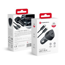 Forcell Car charger Forcell F-Energy Carbon USB C QC3.0 PD 3A 20W + cable USB C to Lightning CC50-1C black Forcell Car charger Forcell F-Energy Carbon USB C QC3.0 PD 3A 20W + cable USB C to Lightning CC50-1C black