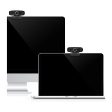 Internetinė kamera 1080p FHD internetinė kamera + dvigubas mikrofonas 100° juodas