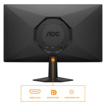 68,6 cm (27 colio) 1920 x 1080 pikselių AOC 27G50F 16:9 „Full HD“ IPS 4 ms 180 Hz HDR DisplayPort HDMI VESA