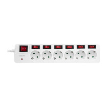 Logilink Steckdosenleiste 6-fach,6xCEE 7 / 3,m. 7Schalter,weiß Logilink Steckdosenleiste 6-fach,6xCEE 7 / 3,m. 7Schalter,weiß
